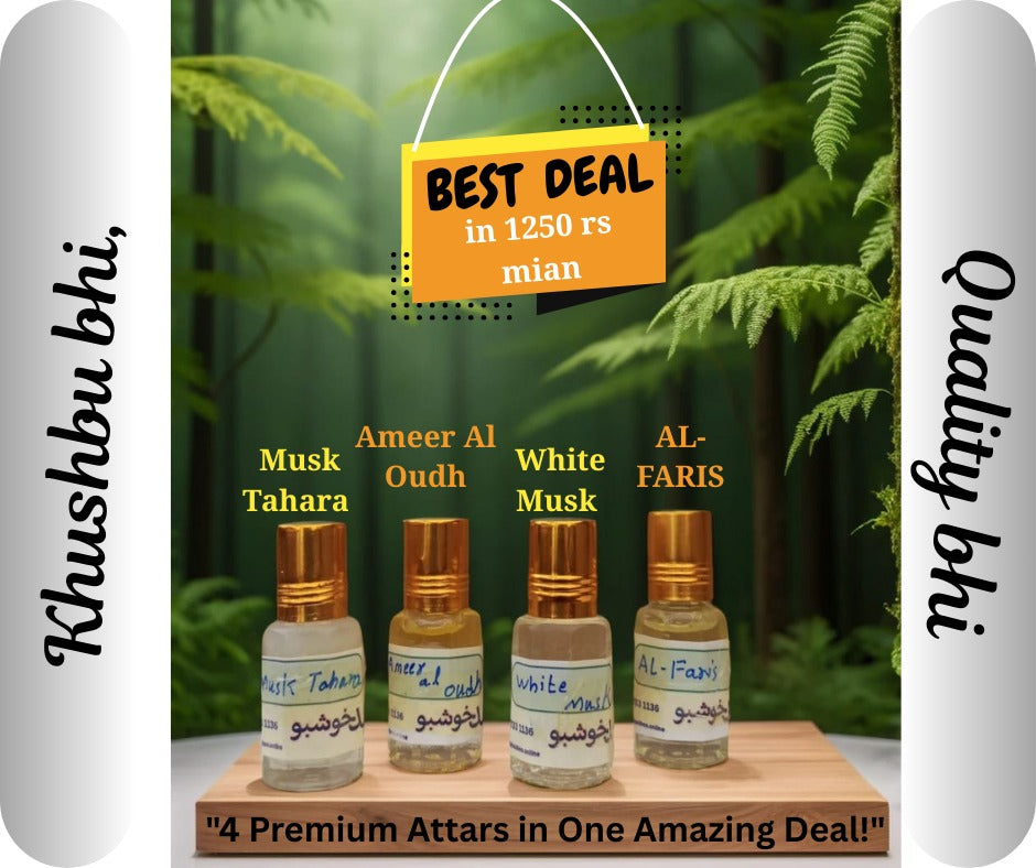 FOUR  ATTAR'S  IN 1 PACK